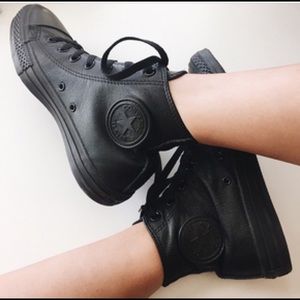 NEW all black high-top Converse